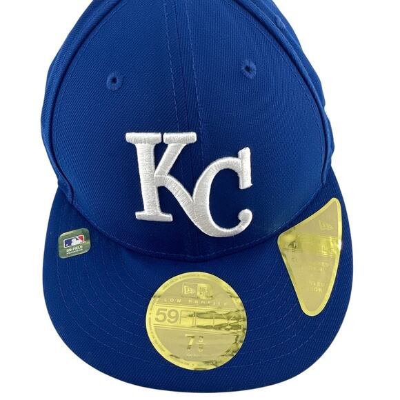 New Era Blue Kansas City Authentic Collection 59FIFTY Fitted Hat Size 7 3/8 - Picture 2 of 11